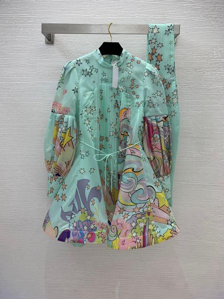 210 2022 spring summer brand same style dress large size long sleeve silk panelled crew neck green blue women dress nis, Black
210 2022 spring summer brand same style dress large size long sleeve silk panelled crew neck green blue women dress nis, Black