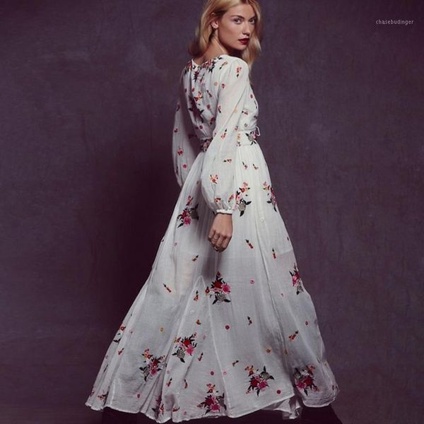 boho casual floral embroidery maxi dress spring 2020 v neck 3/4 sleeve vintage vestidos beach evening party women dresses1, Black;gray
boho casual floral embroidery maxi dress spring 2020 v neck 3/4 sleeve vintage vestidos beach evening party women dresses1, Black;gray