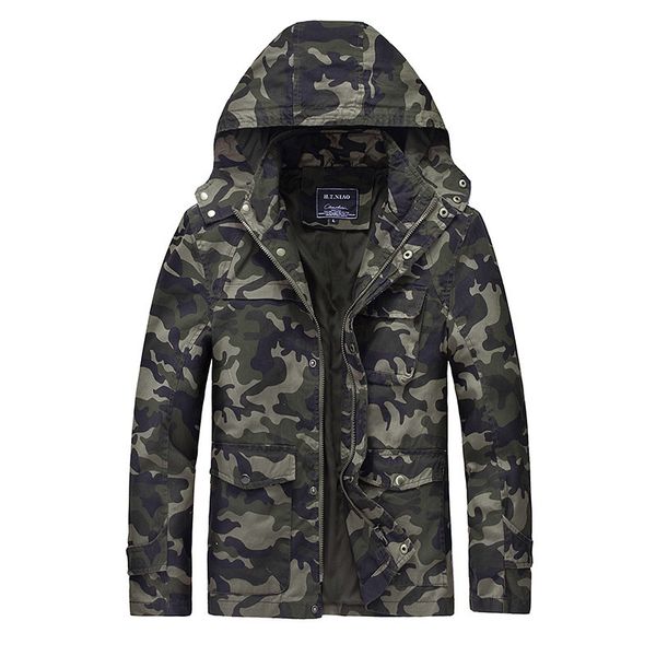 autumn new hooded pure cotton camouflage casual tooling men's military outdoor multi pocket jacket, Black;brown
autumn new hooded pure cotton camouflage casual tooling men's military outdoor multi pocket jacket, Black;brown