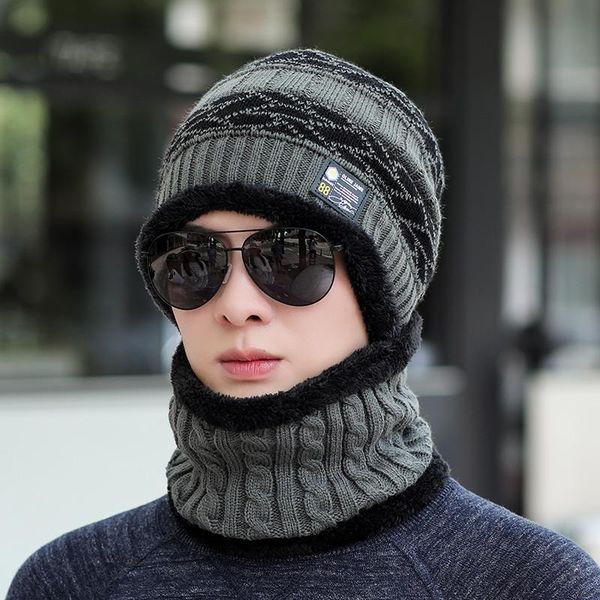 men's wool hat autumn and winter fashion fashion korean personality men's knitted hat winter warm fashion brand two piece bib set, Blue;gray
men's wool hat autumn and winter fashion fashion korean personality men's knitted hat winter warm fashion brand two piece bib set, Blue;gray