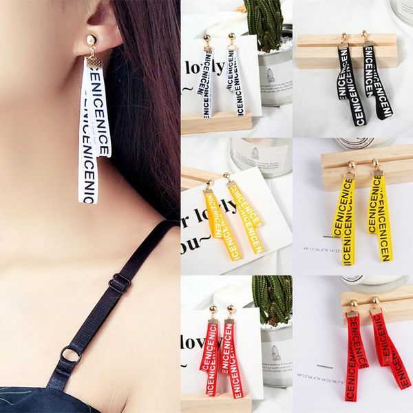 super popular tide female earrings personality letter cloth earrings long ribbon new ethnic jewelry for women gifts, Golden;silver
super popular tide female earrings personality letter cloth earrings long ribbon new ethnic jewelry for women gifts, Golden;silver