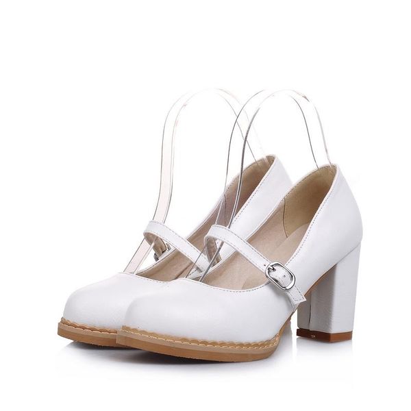2020 new women mary janes pumps pu sweet high heels female platform classic buckle thick round toe shoes ladies, Black
2020 new women mary janes pumps pu sweet high heels female platform classic buckle thick round toe shoes ladies, Black