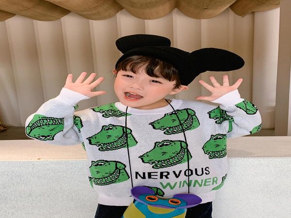 boy's cotton pullover dinosaur sweater sweater 2020 new fashion spring and autumn big boy baby children's garment wmttdn mywjqq, Blue 
boy's cotton pullover dinosaur sweater sweater 2020 new fashion spring and autumn big boy baby children's garment wmttdn mywjqq, Blue