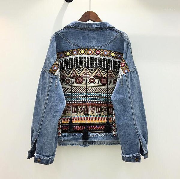 2019 promotion full jaqueta feminina bomber jean jackets women heavy work handmade beaded loose long-sleeved jacket female1, Black;brown
2019 promotion full jaqueta feminina bomber jean jackets women heavy work handmade beaded loose long-sleeved jacket female1, Black;brown