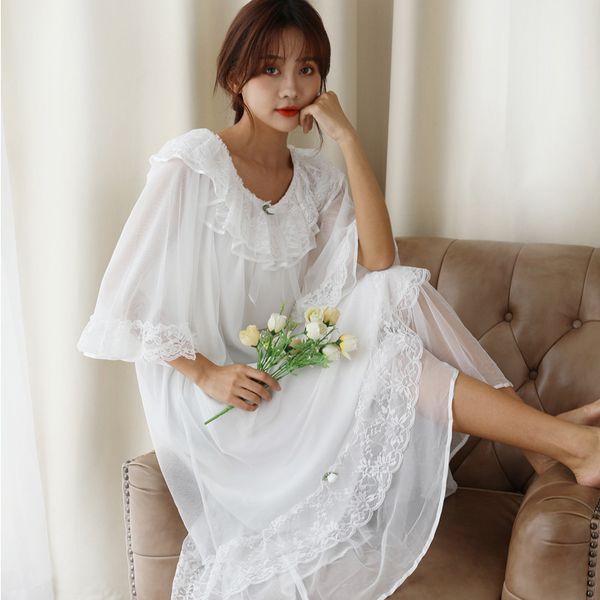 mesh mid-sleeved night skirt princess court style pajamas womens cute large size loose ruffled homewear promotion, Black;red
mesh mid-sleeved night skirt princess court style pajamas womens cute large size loose ruffled homewear promotion, Black;red