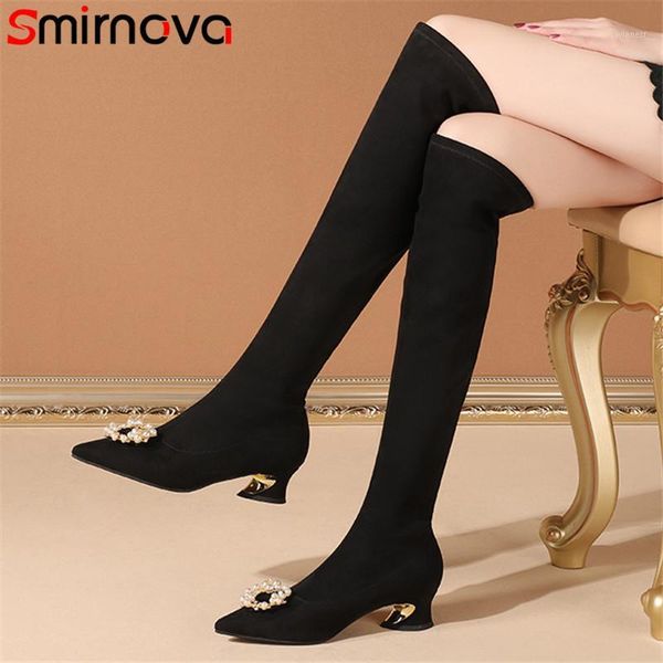 smirnova 2020 stretch boots woman pointed toe autumn winter over the knee boots pearl elegant party shoes ladies1, Black
smirnova 2020 stretch boots woman pointed toe autumn winter over the knee boots pearl elegant party shoes ladies1, Black