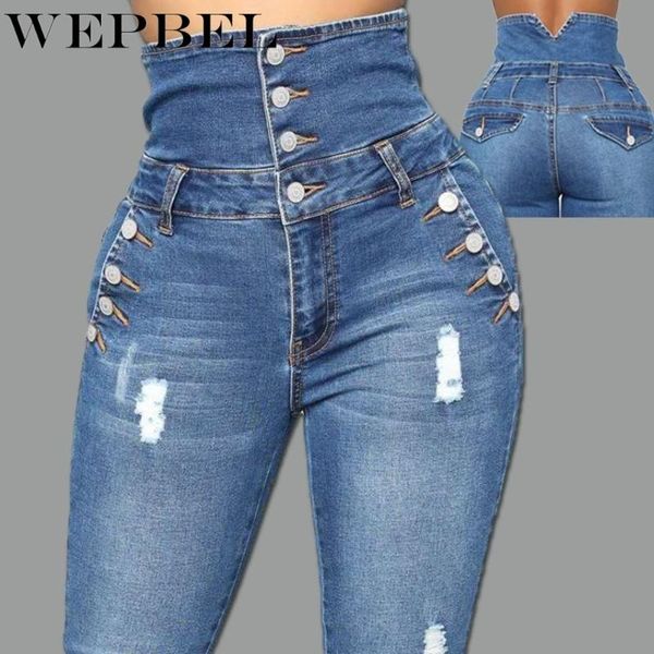 wepbel womens high waist elastic skinny denim long pencil pants plus size woman jeans, Blue
wepbel womens high waist elastic skinny denim long pencil pants plus size woman jeans, Blue
