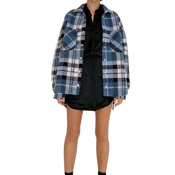 fashion winter pockets oversized plaid jacket coat women 2021 vintage lapel collar long sleeve loose outerwear chic, Black;brown
fashion winter pockets oversized plaid jacket coat women 2021 vintage lapel collar long sleeve loose outerwear chic, Black;brown