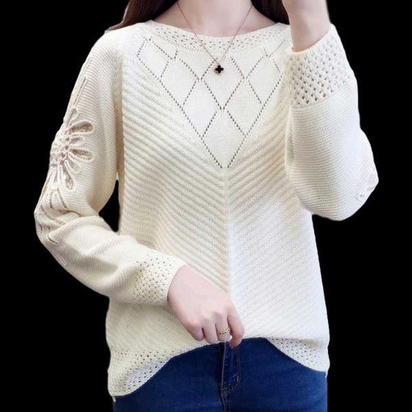2021 womens blouse for spring female o neck long sleeve knitting hollow out shirts fashion female elegant autumn blusa, White
2021 womens blouse for spring female o neck long sleeve knitting hollow out shirts fashion female elegant autumn blusa, White