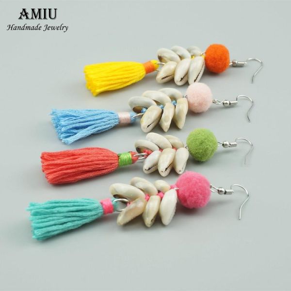 amiu 2020 shell tassel pompom earring bohemian style women fashion charm colorful jewelry design tassel conchiglie boho earring, Silver
amiu 2020 shell tassel pompom earring bohemian style women fashion charm colorful jewelry design tassel conchiglie boho earring, Silver