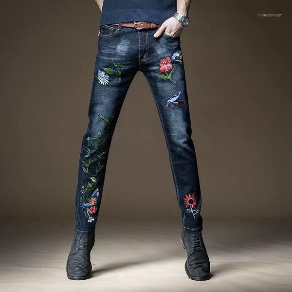 men's jeans 2021 men's male embroidered national slim pants chinese style classical trend casual denim trousers1, Blue
men's jeans 2021 men's male embroidered national slim pants chinese style classical trend casual denim trousers1, Blue