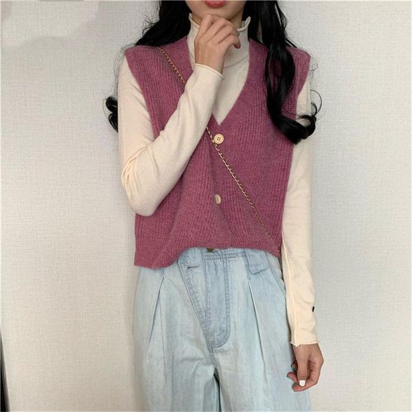 women's vests woman sweaters pull hiver knitted vest for women autumn and winter sweater cardigan coat femme chandails, Black;white
women's vests woman sweaters pull hiver knitted vest for women autumn and winter sweater cardigan coat femme chandails, Black;white