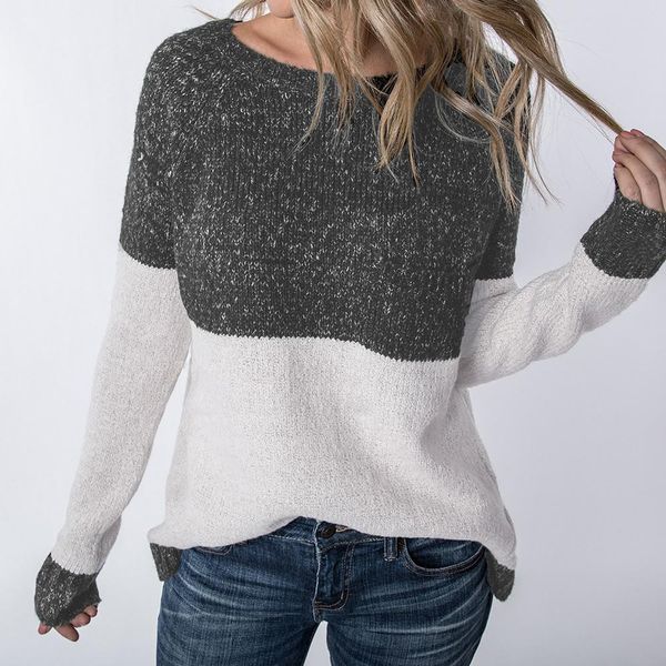 blusa de frio feminina 2019 new multicolor autumn winter women sweater o-neck knitted jumper loose casual warm femme sweater, White;black
blusa de frio feminina 2019 new multicolor autumn winter women sweater o-neck knitted jumper loose casual warm femme sweater, White;black