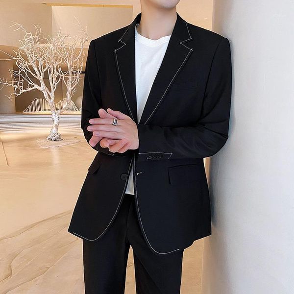 korean style loose suit men leisure wedding groom tuxedos suit men's two-piece blazer suits costume homme terno masculino1, White;black
korean style loose suit men leisure wedding groom tuxedos suit men's two-piece blazer suits costume homme terno masculino1, White;black
