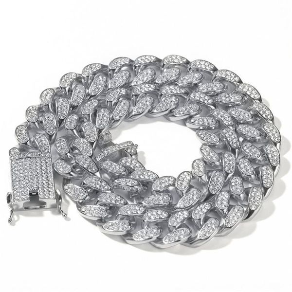 mens 20mm cuban miami link chain 16 28inch iced out rhinestones heavy hipster necklace bling charms hip hop jewelry h bbyjze, Silver
mens 20mm cuban miami link chain 16 28inch iced out rhinestones heavy hipster necklace bling charms hip hop jewelry h bbyjze, Silver