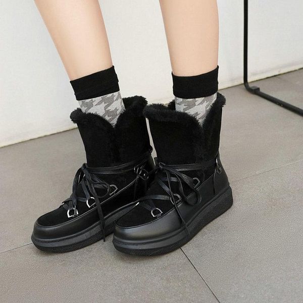 boots sianie tianie russia western winter warm plush fur inside platform flats woman's shoes cross-tied women snow size 34-43, Black
boots sianie tianie russia western winter warm plush fur inside platform flats woman's shoes cross-tied women snow size 34-43, Black