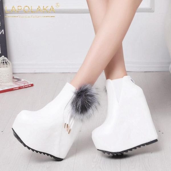 boots lapolaka fashion wedge high heels ankle women shoes platform zip up autumn winter footwear, Black
boots lapolaka fashion wedge high heels ankle women shoes platform zip up autumn winter footwear, Black