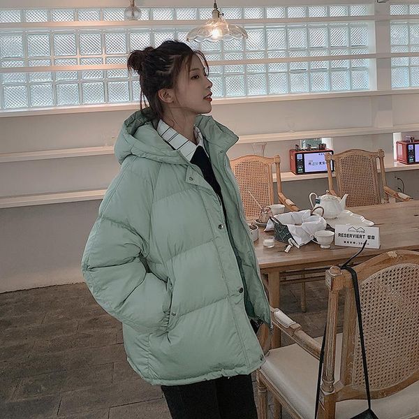 new autumn winter jacket hooded women coat hooded coat thick short jackets female parka warm casual overcoat, Black