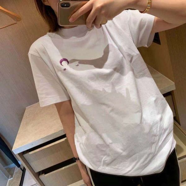 years summer new style purple 20 moon letter embroidered white short sleeve t-shirt round neck loose woman, Black;gray
years summer new style purple 20 moon letter embroidered white short sleeve t-shirt round neck loose woman, Black;gray