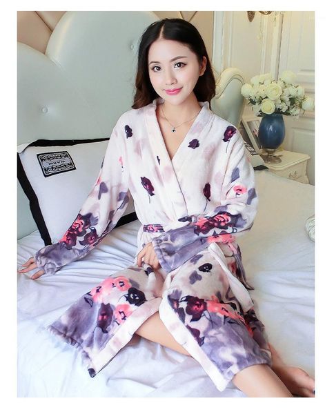 winter thick warm long robe gown female flannel kimono bathrobe soft ladys sleepwear home clothes casual nightdress1, Black;red
winter thick warm long robe gown female flannel kimono bathrobe soft ladys sleepwear home clothes casual nightdress1, Black;red