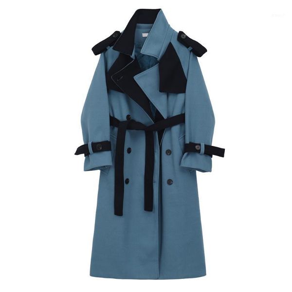 oversize woolen coat women's mid-length korean style loose autumn and winter temperament thick stitching contrast color japanese1, Black
oversize woolen coat women's mid-length korean style loose autumn and winter temperament thick stitching contrast color japanese1, Black