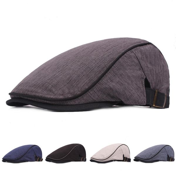 berets vintage men twill cotton linen baseball cap adjustable beret caps outdoor sun breathable bone brim hats, Blue;gray
berets vintage men twill cotton linen baseball cap adjustable beret caps outdoor sun breathable bone brim hats, Blue;gray