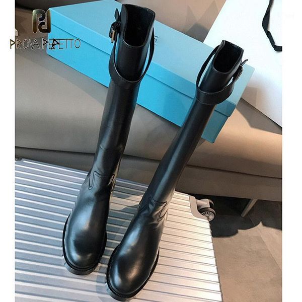 boots prova perfetto auutmn winter straight flat-bottom sleeve genuine leather thick-soled knee-high round toe motorcycle boots1, Black
boots prova perfetto auutmn winter straight flat-bottom sleeve genuine leather thick-soled knee-high round toe motorcycle boots1, Black