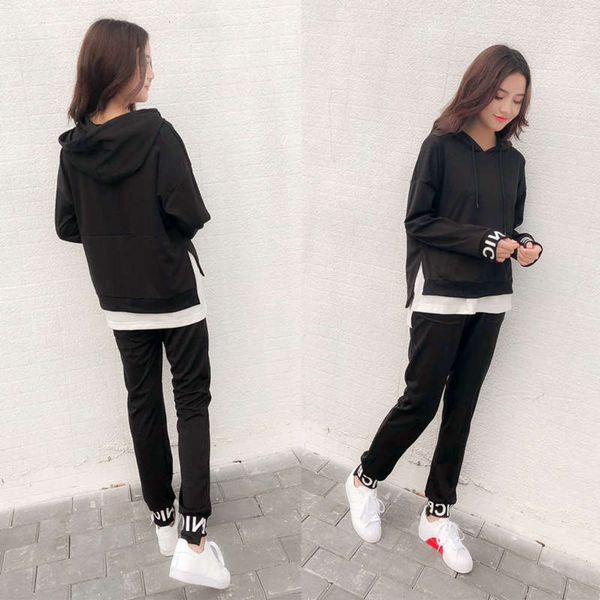 sports fall suit 2019 new casual women's korean version of thin sweater running clothes two piece fashion, Gray
sports fall suit 2019 new casual women's korean version of thin sweater running clothes two piece fashion, Gray