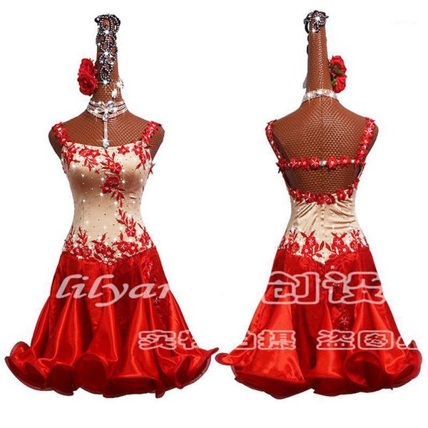 rhinestones latin dance dress for women elegant red embroidery ballroom dance dresses party dancer performance stage clothing1, Black;red
rhinestones latin dance dress for women elegant red embroidery ballroom dance dresses party dancer performance stage clothing1, Black;red