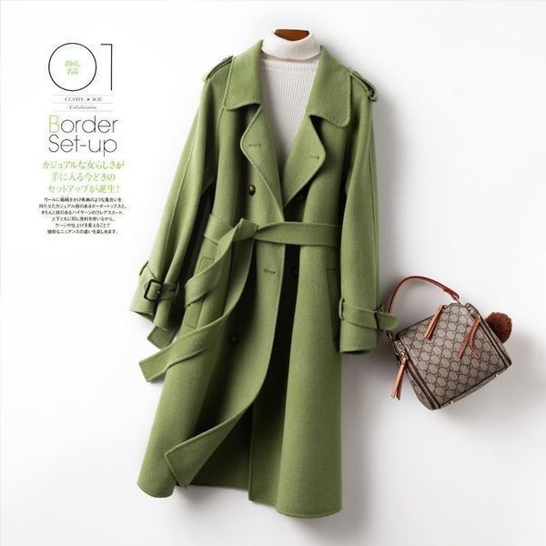 2020 new autumn and winter double-sided cashmere coat for women's middle and long pure handmade woolen cloth1, Black
2020 new autumn and winter double-sided cashmere coat for women's middle and long pure handmade woolen cloth1, Black