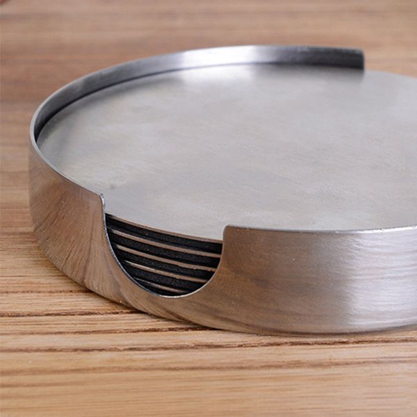 6 in 1 round coasters stainless steel heat resistant table mat non-slip coffee cup holder cushion placemat tableware pad coaster dh1126
6 in 1 round coasters stainless steel heat resistant table mat non-slip coffee cup holder cushion placemat tableware pad coaster dh1126