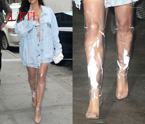 boots lttl 2021 clear pvc transparent pointed toe women perspex high heels thigh celebrity shoes1, Black
boots lttl 2021 clear pvc transparent pointed toe women perspex high heels thigh celebrity shoes1, Black