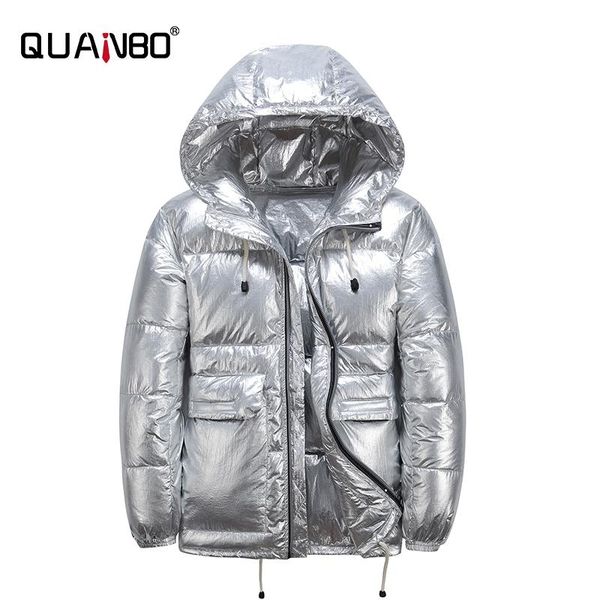 men's down & parkas quanbo 2021 winter women's jacket hooded casual silver coat thick and warm clothing, Black
men's down & parkas quanbo 2021 winter women's jacket hooded casual silver coat thick and warm clothing, Black