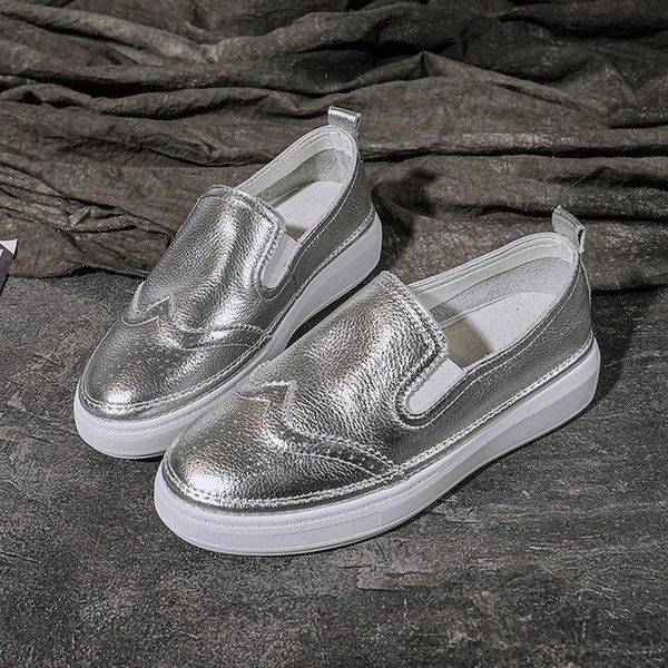 genuine leather silver white shoes women autumn and winter slip-on platform shoes luxury designer fashion round head loafers, Black
genuine leather silver white shoes women autumn and winter slip-on platform shoes luxury designer fashion round head loafers, Black