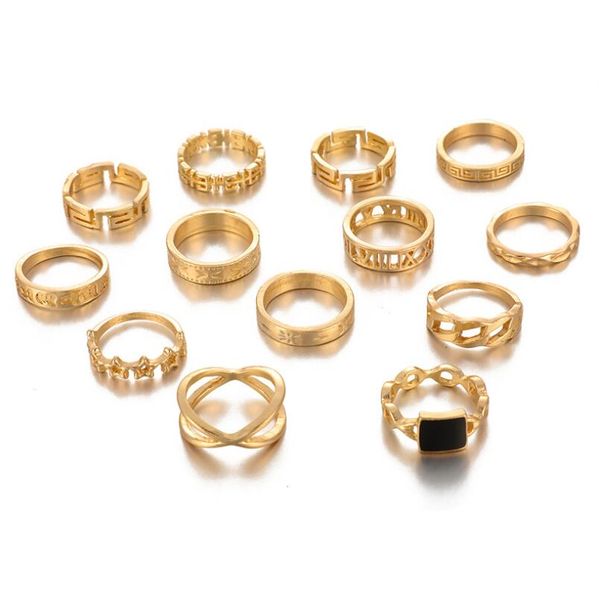 feature set of 13 fashion alloy geometric elements set letter ring the gifts for men and women, christmas gifts, Golden;silver
feature set of 13 fashion alloy geometric elements set letter ring the gifts for men and women, christmas gifts, Golden;silver