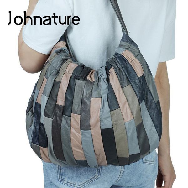 johnature 2020 new simple large capacity genuine leather handbag women bag fashion striped sheepskin shoulder bags female tote
johnature 2020 new simple large capacity genuine leather handbag women bag fashion striped sheepskin shoulder bags female tote