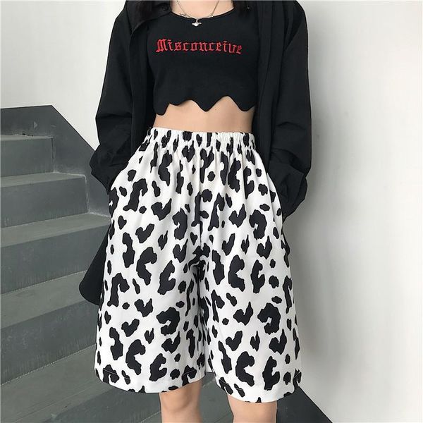 women's pants & capris summer harajuku bf cow pattern printed loose straight wide leg five-point casual pants1, Black;white
women's pants & capris summer harajuku bf cow pattern printed loose straight wide leg five-point casual pants1, Black;white