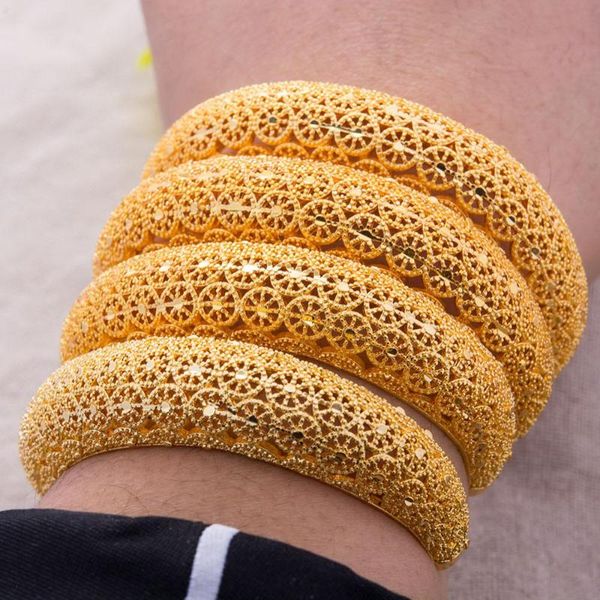 4pcs cuff bangles 24k ethiopian gold color bangles for women girl dubai african wedding bangls bracelet party bridal gift, Black
4pcs cuff bangles 24k ethiopian gold color bangles for women girl dubai african wedding bangls bracelet party bridal gift, Black