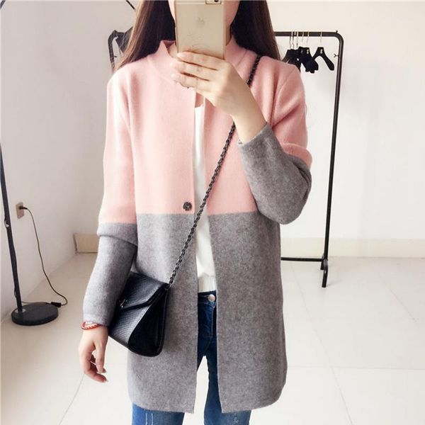 2018 autumn knitting loose women's cardigans patchwork long sleeve simple jumper female cardigan sweaters korea style coats1, White;black
2018 autumn knitting loose women's cardigans patchwork long sleeve simple jumper female cardigan sweaters korea style coats1, White;black