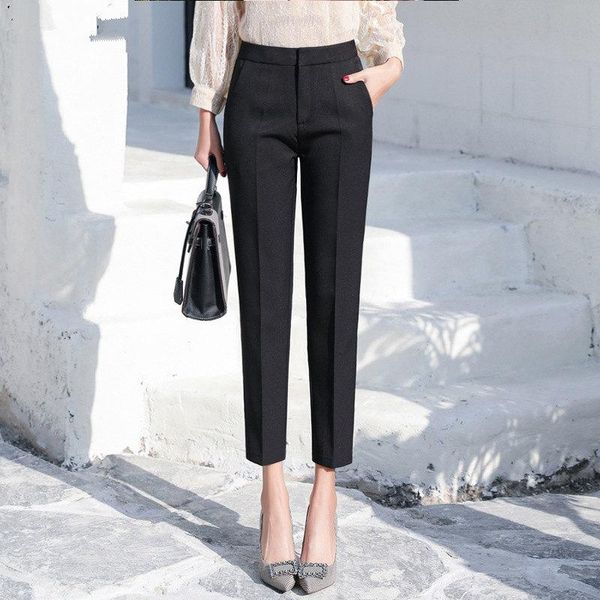 women's pants & capris women formal suit trousers work wear casual black blue white pencil female autumn slim straight elastic pantalon, Black;white
women's pants & capris women formal suit trousers work wear casual black blue white pencil female autumn slim straight elastic pantalon, Black;white