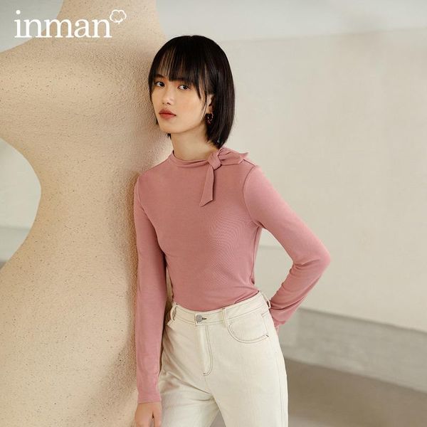 inman 2020 autumn new arrival neckline side knot long sleeve basic bottom multi-color female t-shirt, White
inman 2020 autumn new arrival neckline side knot long sleeve basic bottom multi-color female t-shirt, White