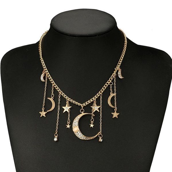star moon tassel pendant chain long single layer necklace clavicle chain star pendant womanjewelryy gifts collar femenino, Golden;silver
star moon tassel pendant chain long single layer necklace clavicle chain star pendant womanjewelryy gifts collar femenino, Golden;silver
