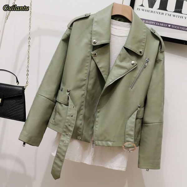 guilantu 2021 women green casual pu leather jacket with belt autumn soft faux leather jackets ladies motorcycle biker basic coat1, Black
guilantu 2021 women green casual pu leather jacket with belt autumn soft faux leather jackets ladies motorcycle biker basic coat1, Black