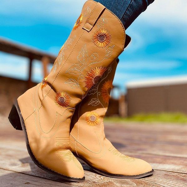 2020 classic embroidered western pu leather boots for women leather cowgirl boots low heels shoes knee high woman 35-43, Black
2020 classic embroidered western pu leather boots for women leather cowgirl boots low heels shoes knee high woman 35-43, Black
