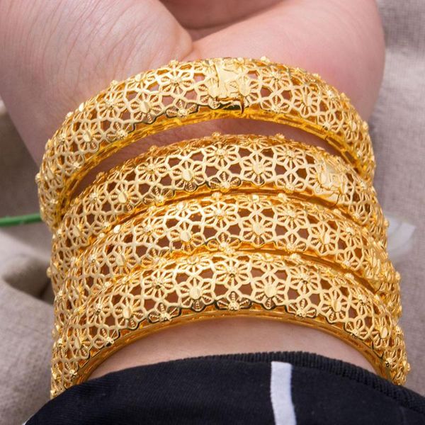 bangle 4pcs flower african ethiopia gold color bangles for women party ornament luxury bracelets gifts friends dubai jewelry, Black
bangle 4pcs flower african ethiopia gold color bangles for women party ornament luxury bracelets gifts friends dubai jewelry, Black