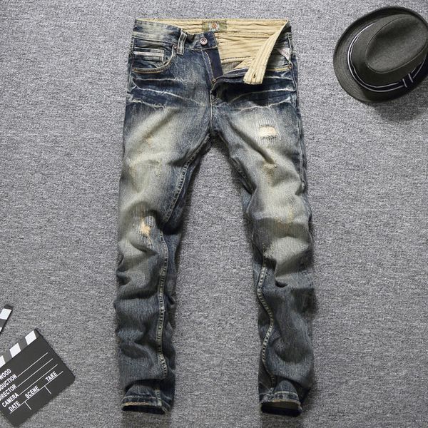 2021 new italian style fashion men's vintage designer scratched breeze from brim slim fit good quality cotton pants mpw2, Blue
2021 new italian style fashion men's vintage designer scratched breeze from brim slim fit good quality cotton pants mpw2, Blue