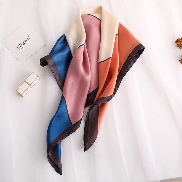 fashion silk satin neck scarf for women small shawls patchwork print kerchief hair scarves female 70cm square scarfs for ladies, Blue;gray
fashion silk satin neck scarf for women small shawls patchwork print kerchief hair scarves female 70cm square scarfs for ladies, Blue;gray