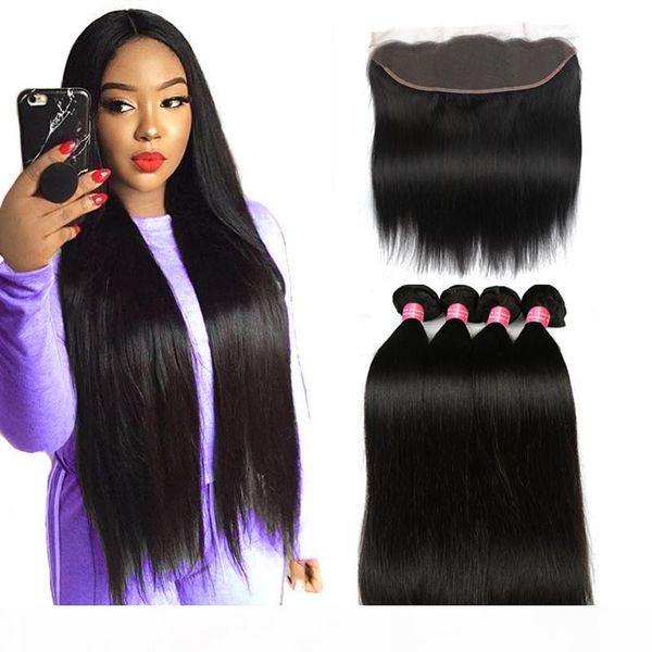 ear to ear lace frontal straight human hair bundles with frontal unprocessed brazilian straight hair with frontal natural color, Black
ear to ear lace frontal straight human hair bundles with frontal unprocessed brazilian straight hair with frontal natural color, Black