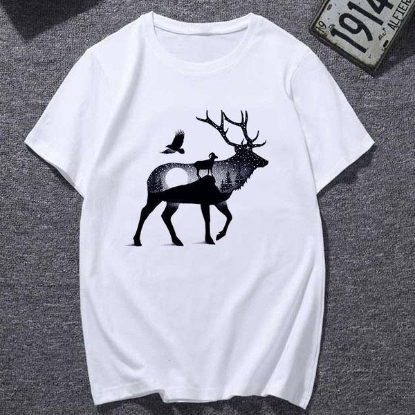new t-shirt female aesthetics deer printed tshirt women loose spring summer tee shirt easy matching round neck t shirts, White
new t-shirt female aesthetics deer printed tshirt women loose spring summer tee shirt easy matching round neck t shirts, White