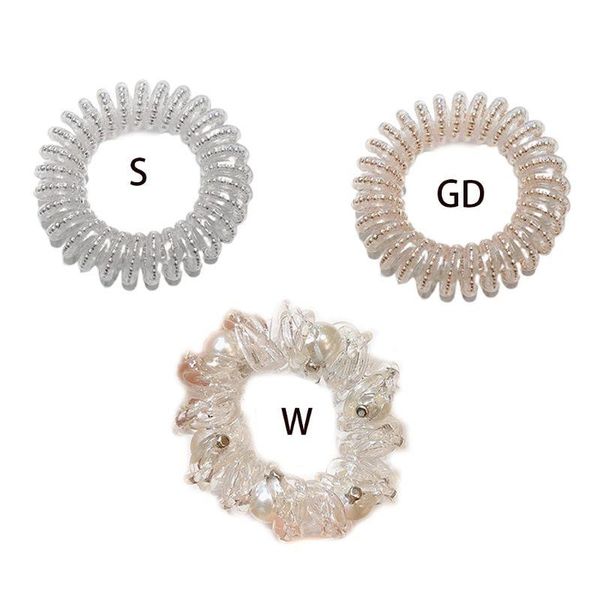 korean minimalist women spiral hair ties metallic gold silver telephone wire ponytail holder faux pearl beaded plastic coil rope
korean minimalist women spiral hair ties metallic gold silver telephone wire ponytail holder faux pearl beaded plastic coil rope